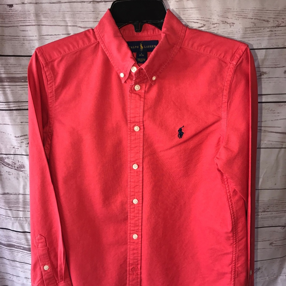 Ralph Lauren Boys L 14-16 plaid button down shirt